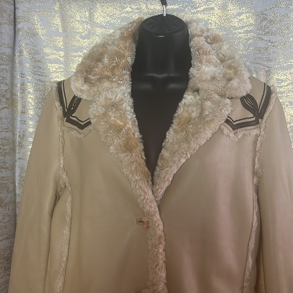 Vintage RARE Jessica By Christopher 100% Genuine Leather Jacket Size 10 - Picture 3 of 15